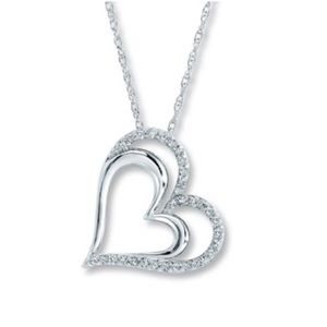 Kay Jewelers 1/4 Ct Heart Necklace